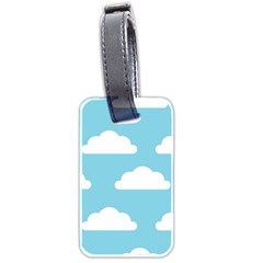 Clouds Blue Pattern Luggage Tag (two Sides)