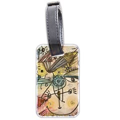 Thoughts Thinkingknowledge Drawing Luggage Tag (two Sides)