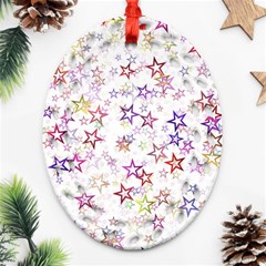 Christmasstars-004 Ornament (oval Filigree)
