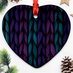 Background Heart Ornament (two Sides)