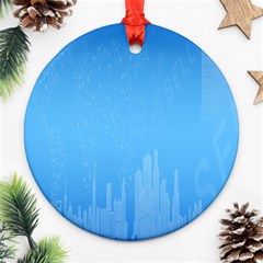 City Round Ornament (two Sides)