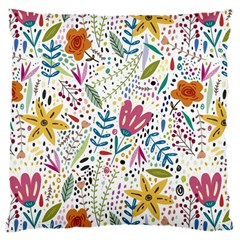 Flowers Large Cushion Case (one Side)