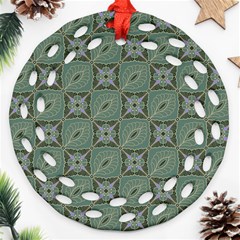 Batik-tradisional Round Filigree Ornament (two Sides)