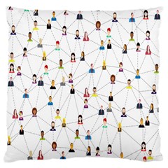 Social-media Large Cushion Case (one Side)