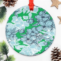 Flowers-26 Round Ornament (two Sides)