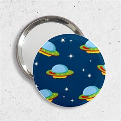 Seamless Pattern Ufo With Star Space Galaxy Background 2 25  Handbag Mirrors