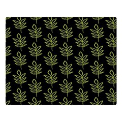 Autumn Leaves Black Double Sided Flano Blanket (large) 