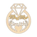Testing Font MagnoliaNew Wood Ornament Front