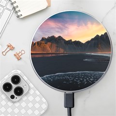 Beach Volcano Ocean Sunset Sunrise Iceland Wireless Charger