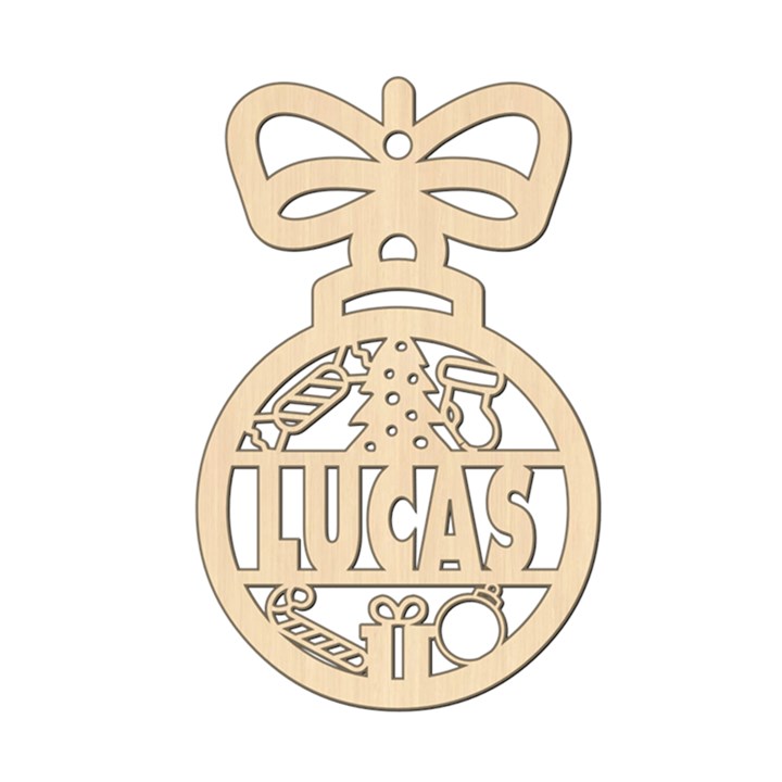 Personalized Name Bell Wood Ornament