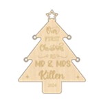 Personalized First Christmas Tree Wood Ornament Front