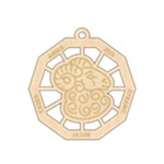 Personalized Zodiac Symbols Aries Wood Ornament Front