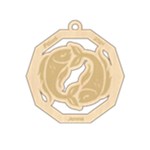 Personalized Zodiac Facts Pisces Wood Ornament Front