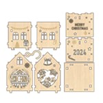 Personalized 3D House Ornament Wood Ornament Front
