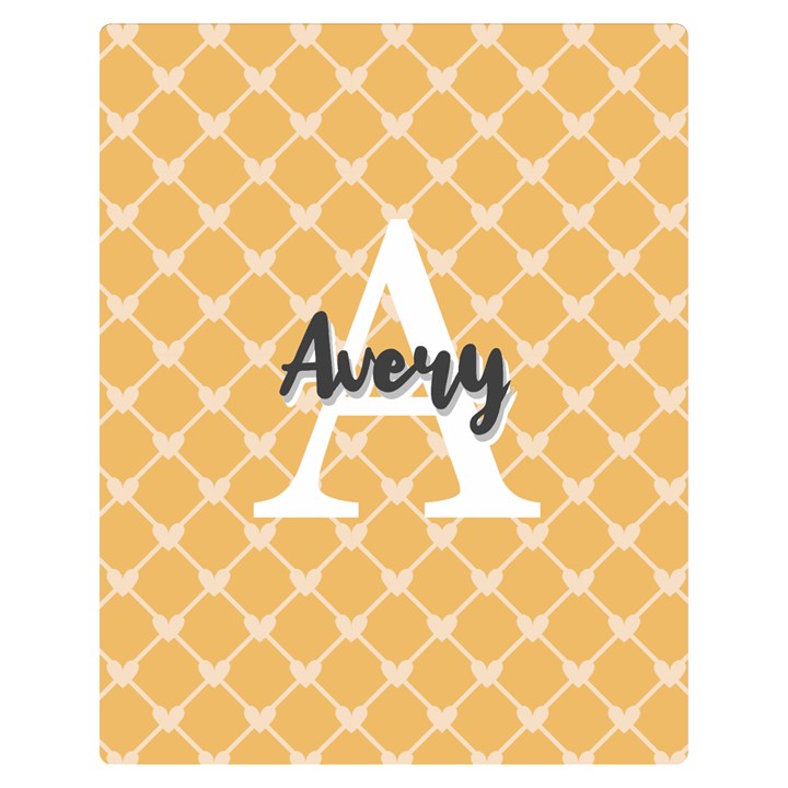 Personalized Name Monogram Heart Love Cross Two Sides Premium Plush Fleece Blanket (Teen Size)