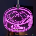 Personalized Name Food Dim Sam LED Acrylic Ornament Front