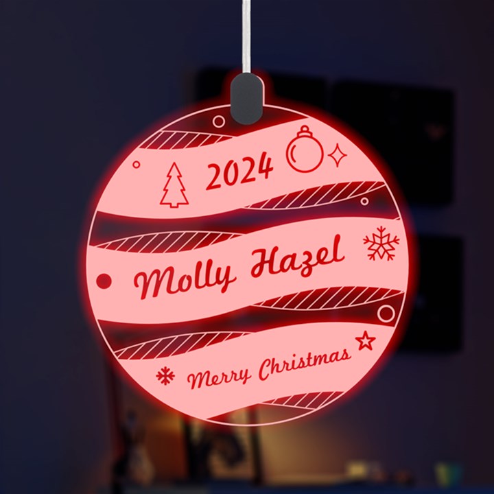 Personalized Xmas Ball LED Acrylic Ornament
