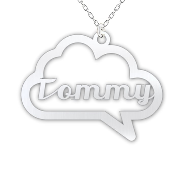 Personalized Name Cloud 925 Sterling Silver Name Pendant Necklace