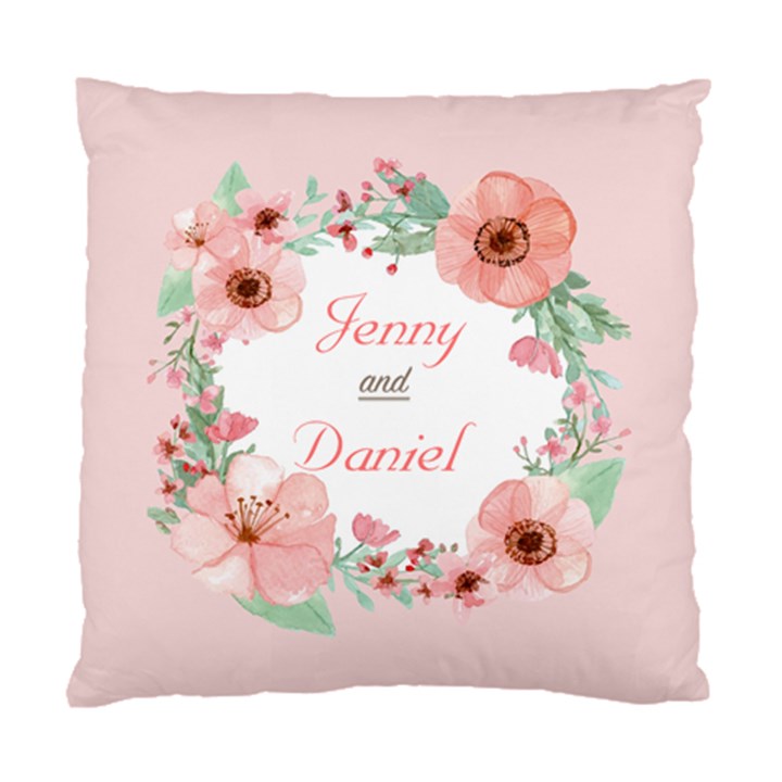 Personalized Floral 1 Standard Cushion Case (One Side)