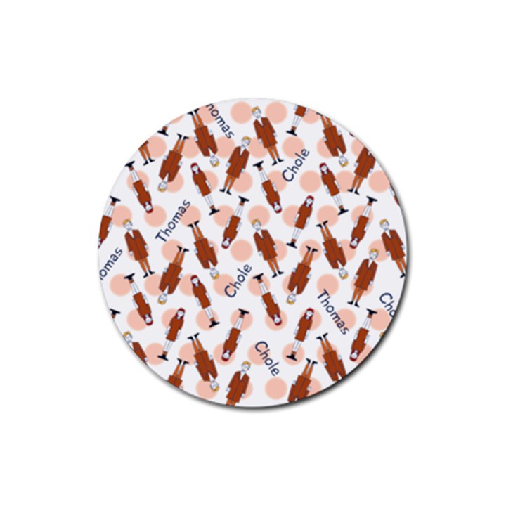 Fashion Couple Rubber Coaster (Round)