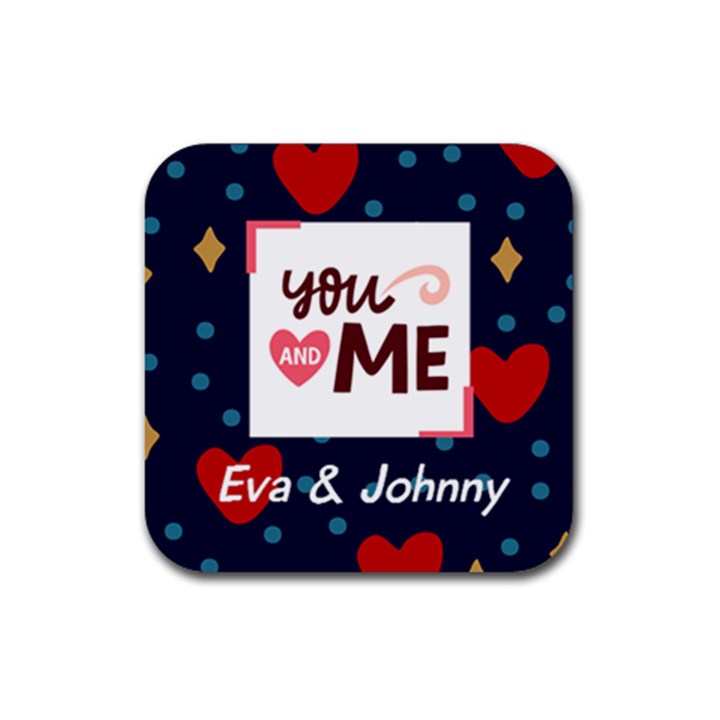 Love Type Rubber Coaster (Square)