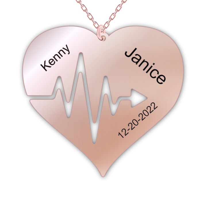 Personalized Heartbeat 925 Sterling Silver Pendant Necklace