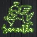 Personalized Angel Cupid Name Neon Signs and Lights Front
