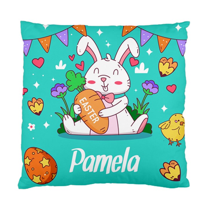 Personalized Easter Rabbit Name Standard Cushion Case (One Side)