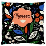 Personalized Hello Spring Floral Pattern Name Large Cushion Case (One Side) Front