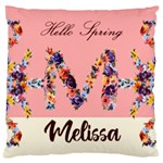 Personalized Spring Easter Initial Name Large Cushion Case (One Side) Front