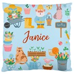 Personalized Spring Time Name Large Cushion Case (One Side) Front