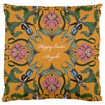 Personalized Easter Vintage Rabbit Name Large Cushion Case (One Side) Front