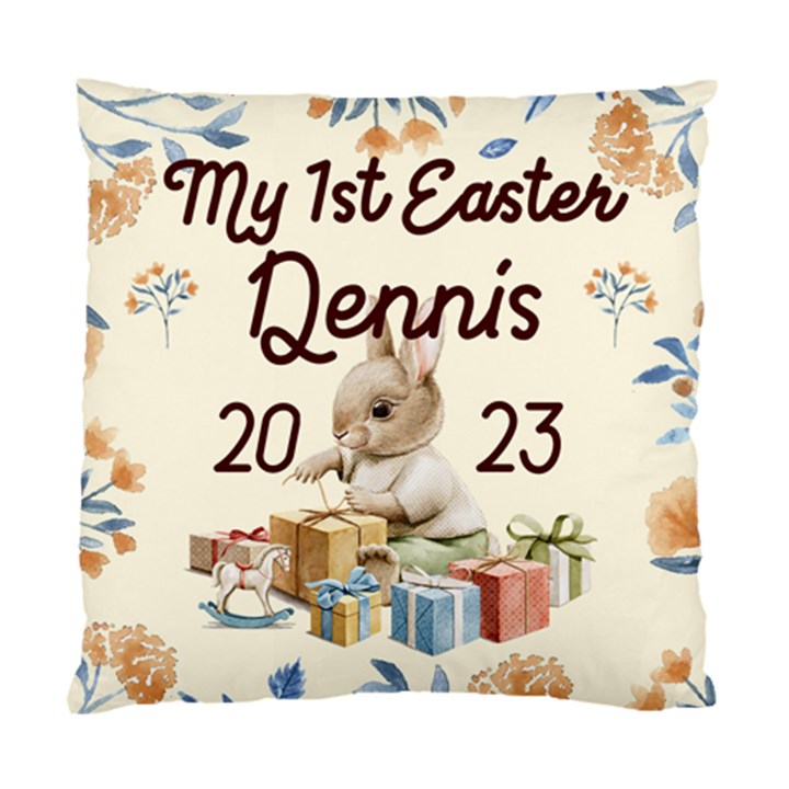 Personalized Easter Rabbit Bunny Name Standard Cushion Case (One Side)