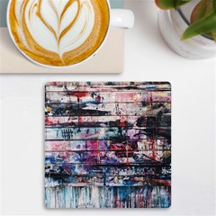 Splattered Paint On Wall Uv Print Square Tile Coaster 