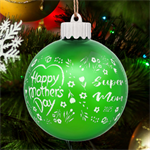 Personalized Mothers Day Name LED Glass Sphere Ornament Front