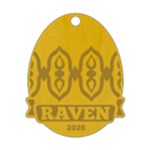 Personalized Name Easter Egg Pattern 14 Wood Ornament Front