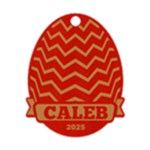 Personalized Name Easter Egg Pattern 16 Wood Ornament Front