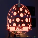 Personalized Name Easter Pattern 4 LED Acrylic Ornament Front