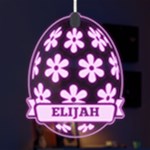 Personalized Name Easter Pattern 7 LED Acrylic Ornament Front