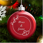 Love LED Glass Round Ornament Front