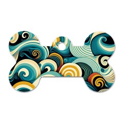 Waves Dog Tag Bone (one Side)
