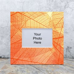 Orange Leaves Colorful Transparent Texture Of Natural Background White Box Photo Frame 4  X 6 