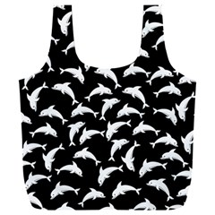 Dolphins Fish Pattern Ocean Sea Fins Aquatic Full Print Recycle Bag (xxxl)