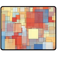 Art Abstract Rectangle Square One Side Fleece Blanket (medium)