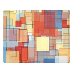 Art Abstract Rectangle Square Premium Plush Fleece Blanket (large)