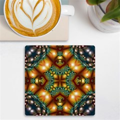 Background Abstract Fractal Annotation Texture Uv Print Square Tile Coaster 