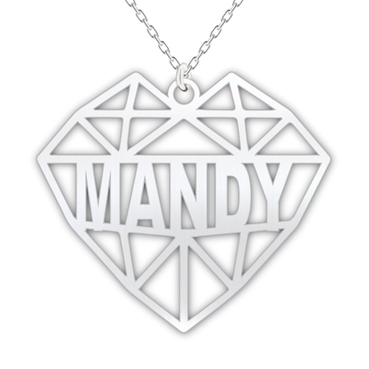 Personalized Name Heart Pattern 3 925 Sterling Silver Pendant Necklace