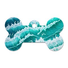 Waves On The Ocean Ii Dog Tag Bone (one Side)