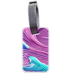 Pink Water Waves Luggage Tag (two Sides)