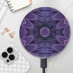Gometric Shapes Geometric Pattern Purple Background Wireless Fast Charger(white)